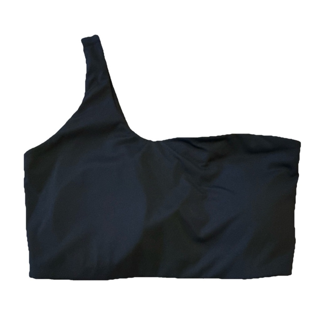 AERIE OFFLINE One-Shoulder Black Crop Top